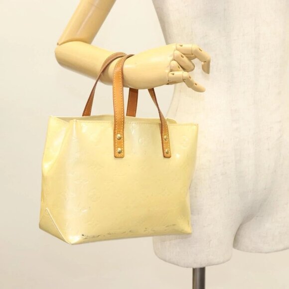 LOUIS VUITTON Monogram Vernis Reade PM Hand Bag Perle LV Auth - Picture 14 of 16